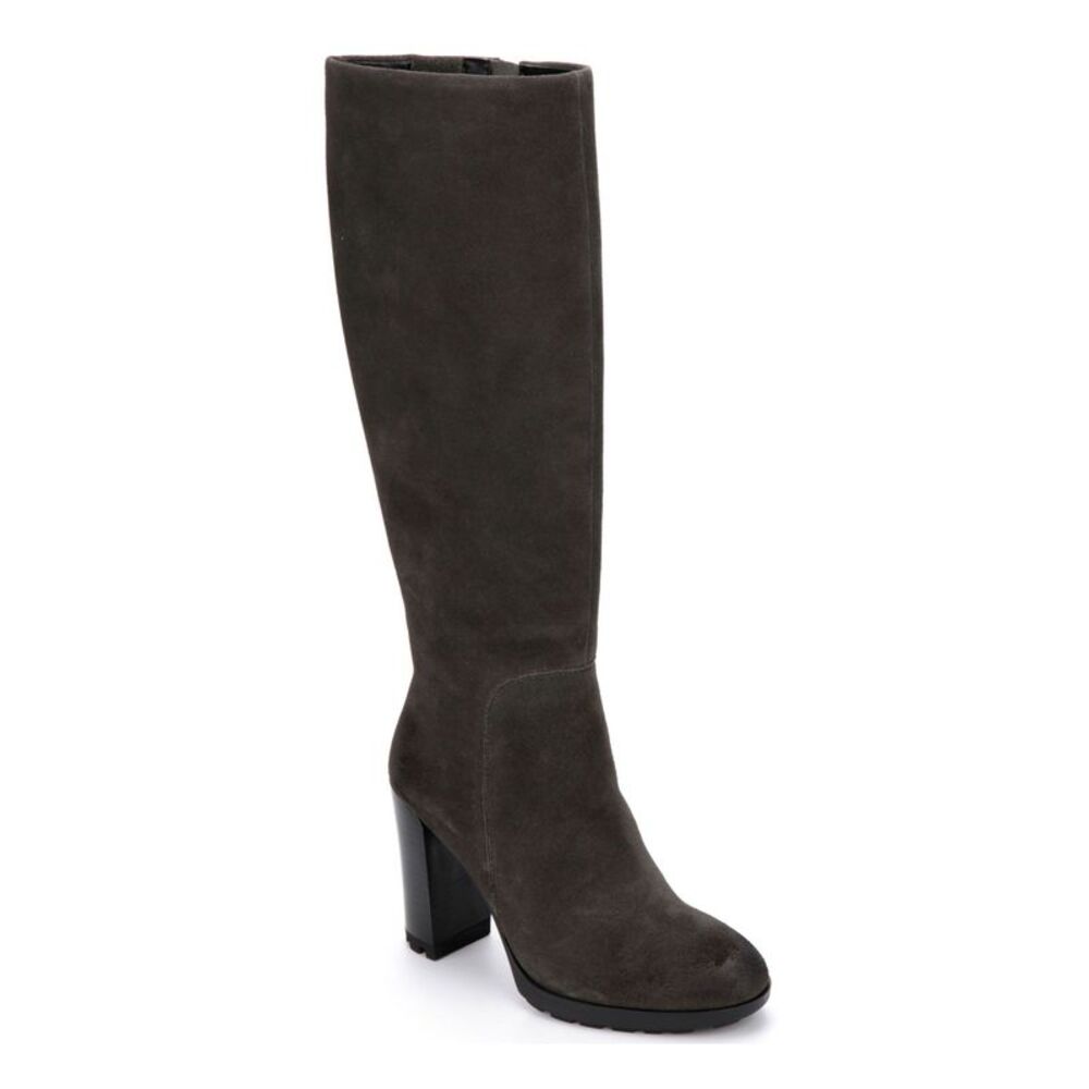 KENNETH COLE Womens Brown Justin 2.0 Toe Block Heel Leather Heeled Boots 10 M